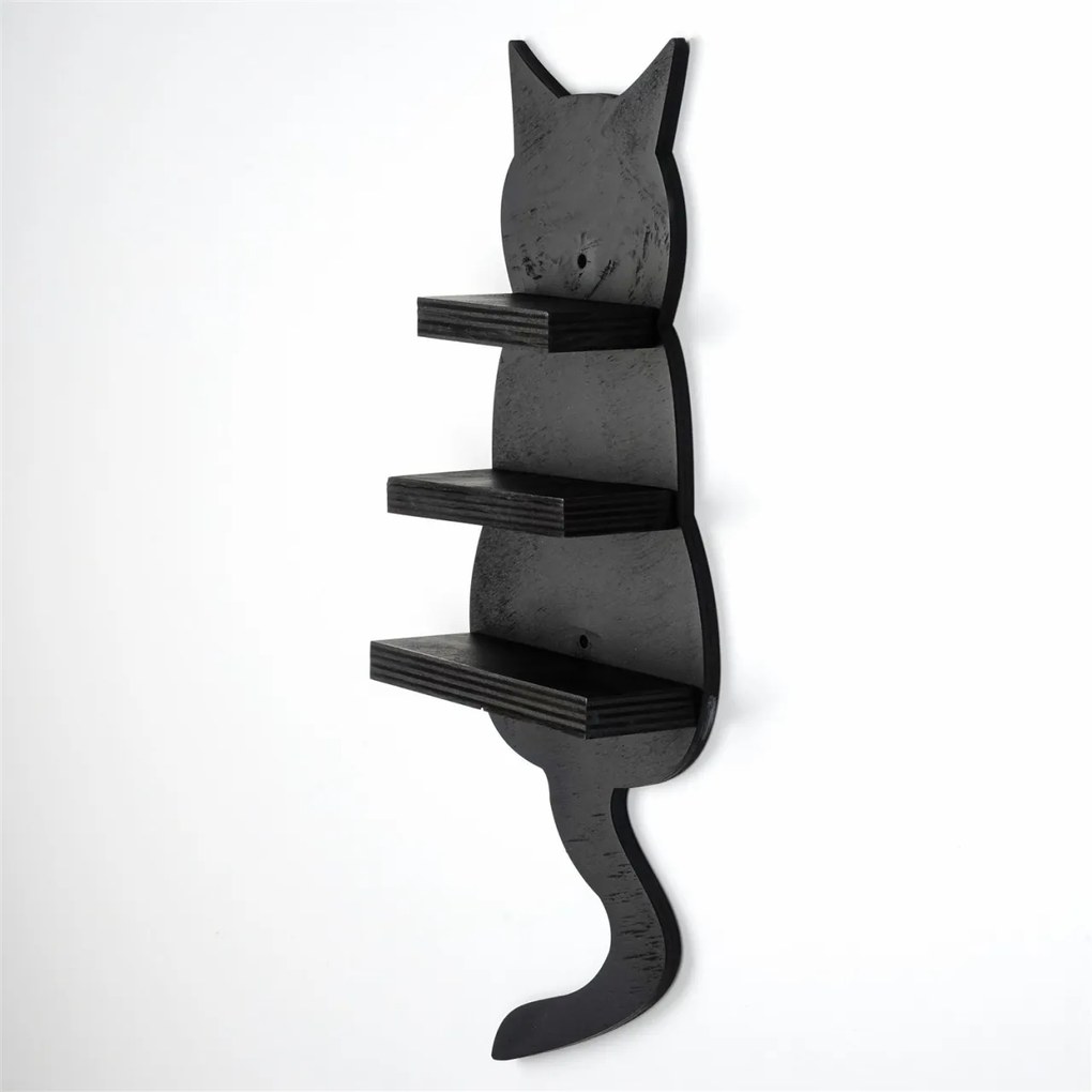 Raft decorativ MEH134 Negru 48x10x17 cm