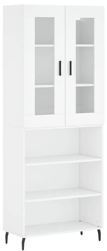 3198737 vidaXL Dulap înalt, alb, 69,5x34x180 cm, lemn compozit