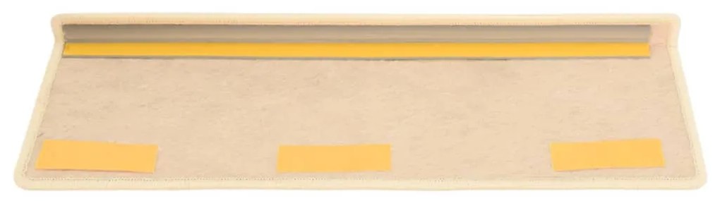 Covorase scari autoadezive, 15 buc., crem, 65x25 cm, sisal 15, Crem, 65 x 25 cm