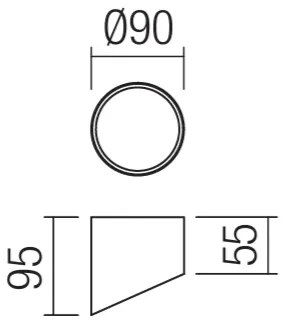 Redo 01-1626 - Spot LED UTO, 6W, 230V, Ø 9 cm, negru