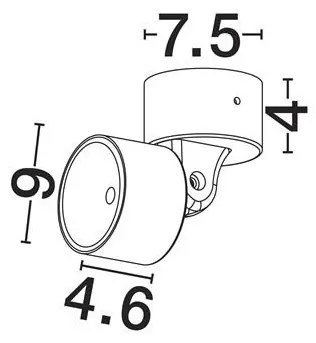 Mini Aplica tip Spot LED directionabil de exterior IP65 HELMET D-9cm