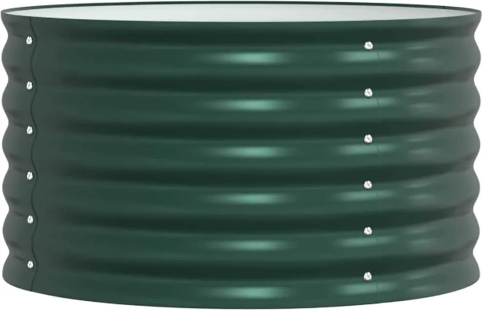 vidaXL Pat ridicat Verde 80 x 80 x 44 cm Oțel