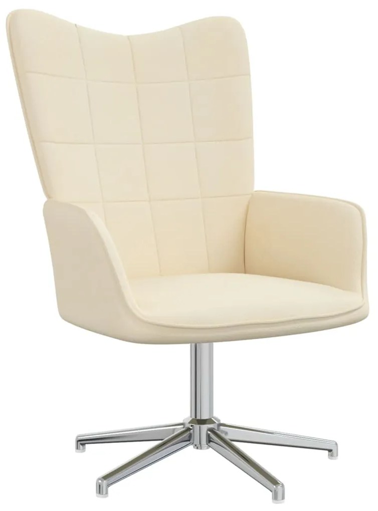327987 vidaXL Scaun de relaxare, crem, material textil