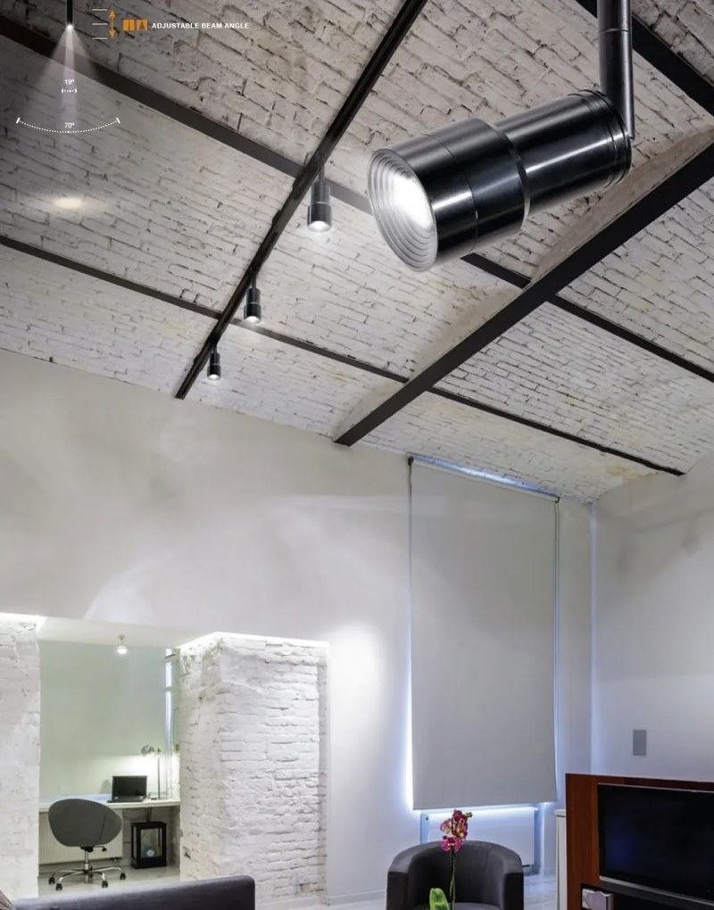 Spot LED directionabil pe sina LUMI TRACK 3Line 5W negru