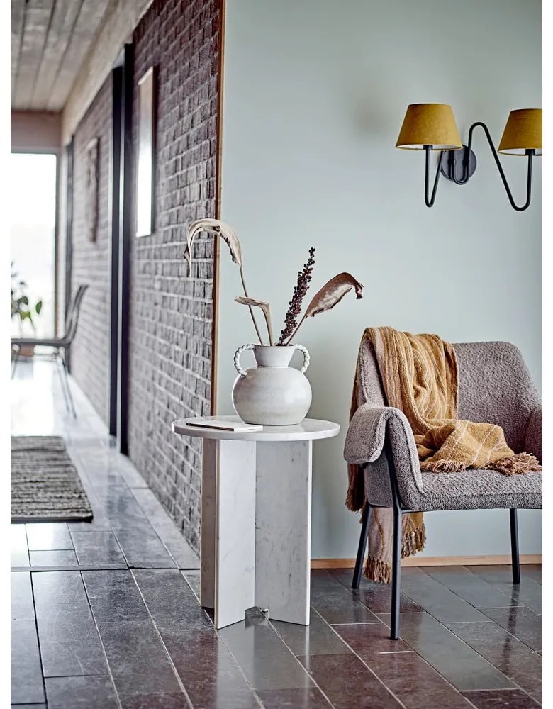 Măsuță auxiliară rotundă din marmură ø 46 cm Jasmia – Bloomingville