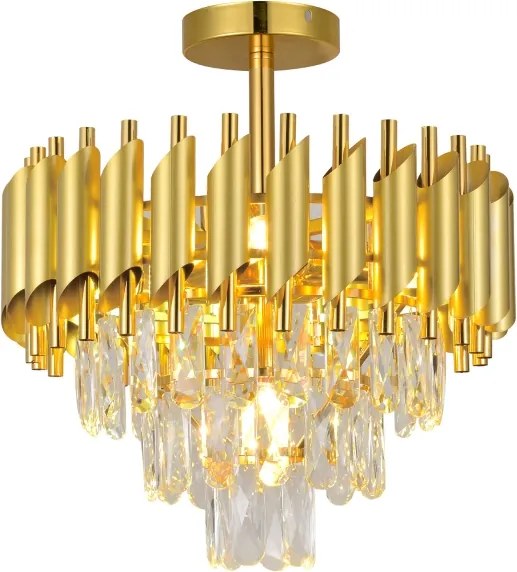 Brilagi - Lustră aplicată ECLIPSE 5xE14/10W/230V, Ø 38 cm, auriu