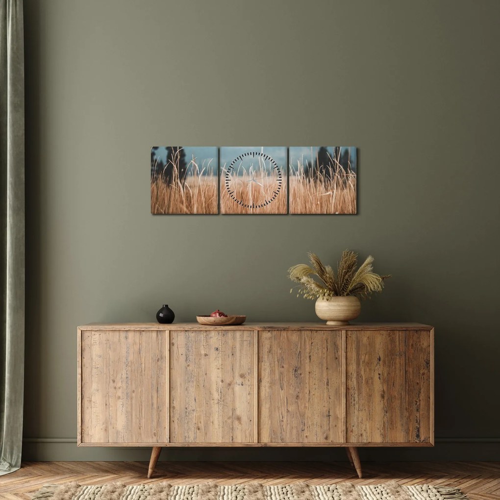 Tablou - detaliu spațiului de luncă (cu ceas) (90x30 cm)