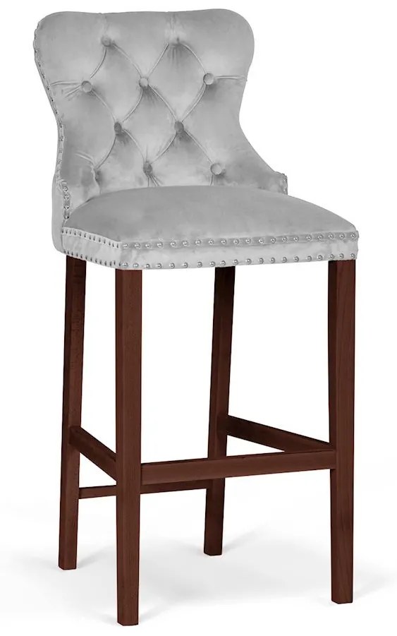Scaun Bar Madame Gri/Nuc BL03 L70 cm