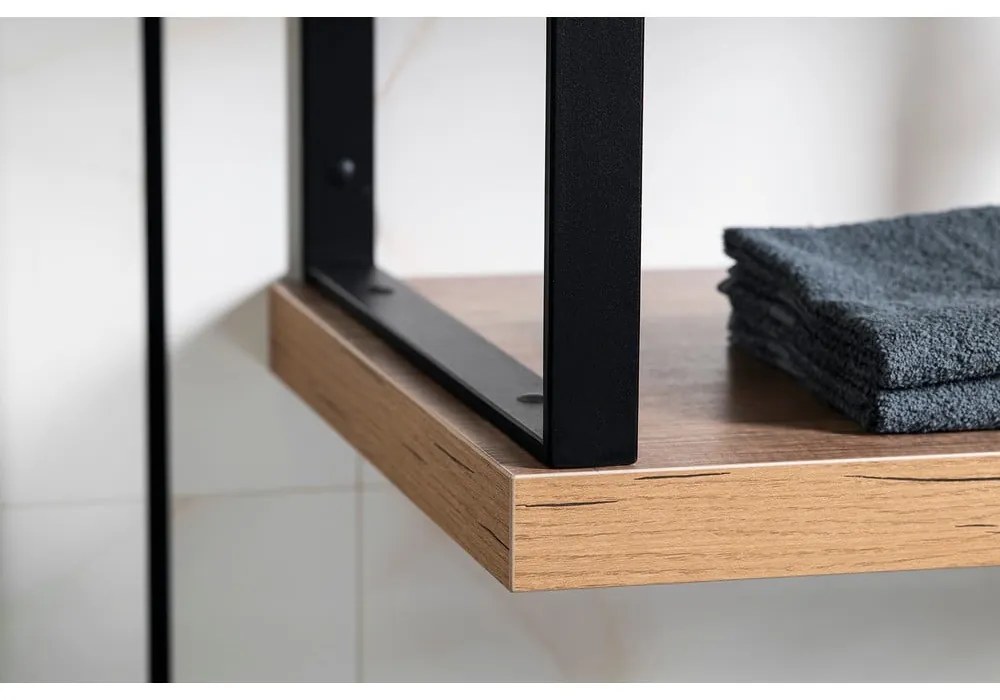 Suport pentru blat negru din oțel 49x4 cm – Sapho