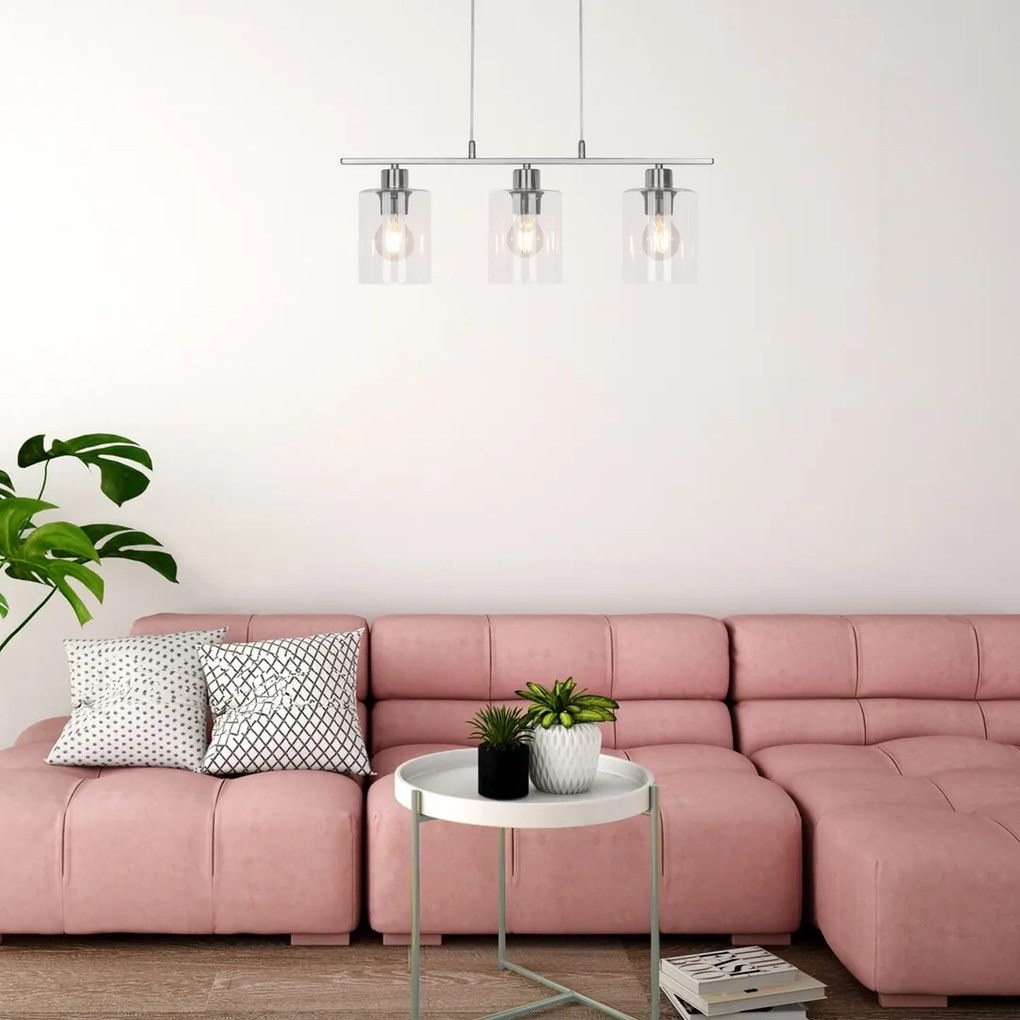 Lustra suspendata design modern Miroslaw 3L crom