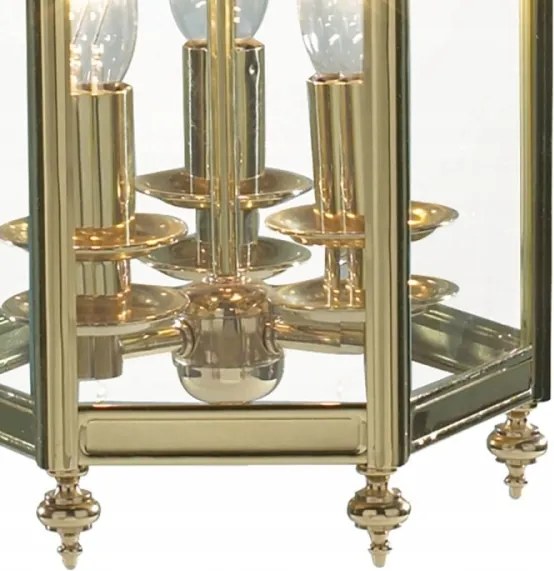 Där Lighting MOO0340 - Candelabru pe lanț MOORGATE 3xE14/60W/230V, alamă