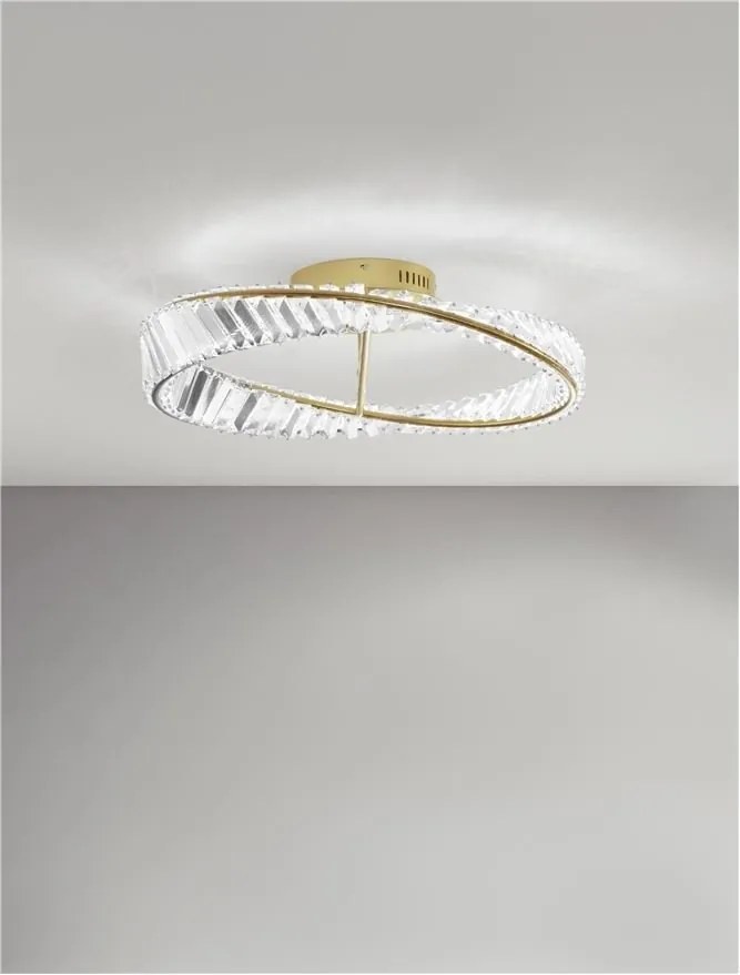 Plafoniera LED dimabila, cristal design elegant AURELIA auriu 60cm