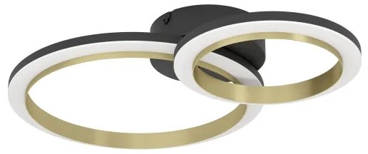 Plafonieră LED dimabilă Eglo 901223 CALLIERA LED/12W/230V negru/auriu