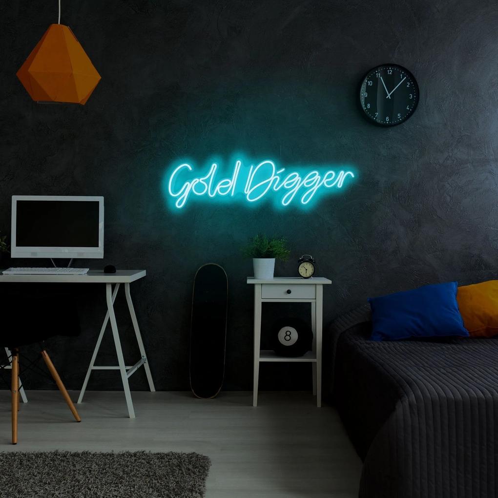 Aplica de Perete Neon Gold Digger, 64 x 17 cm, Albastru