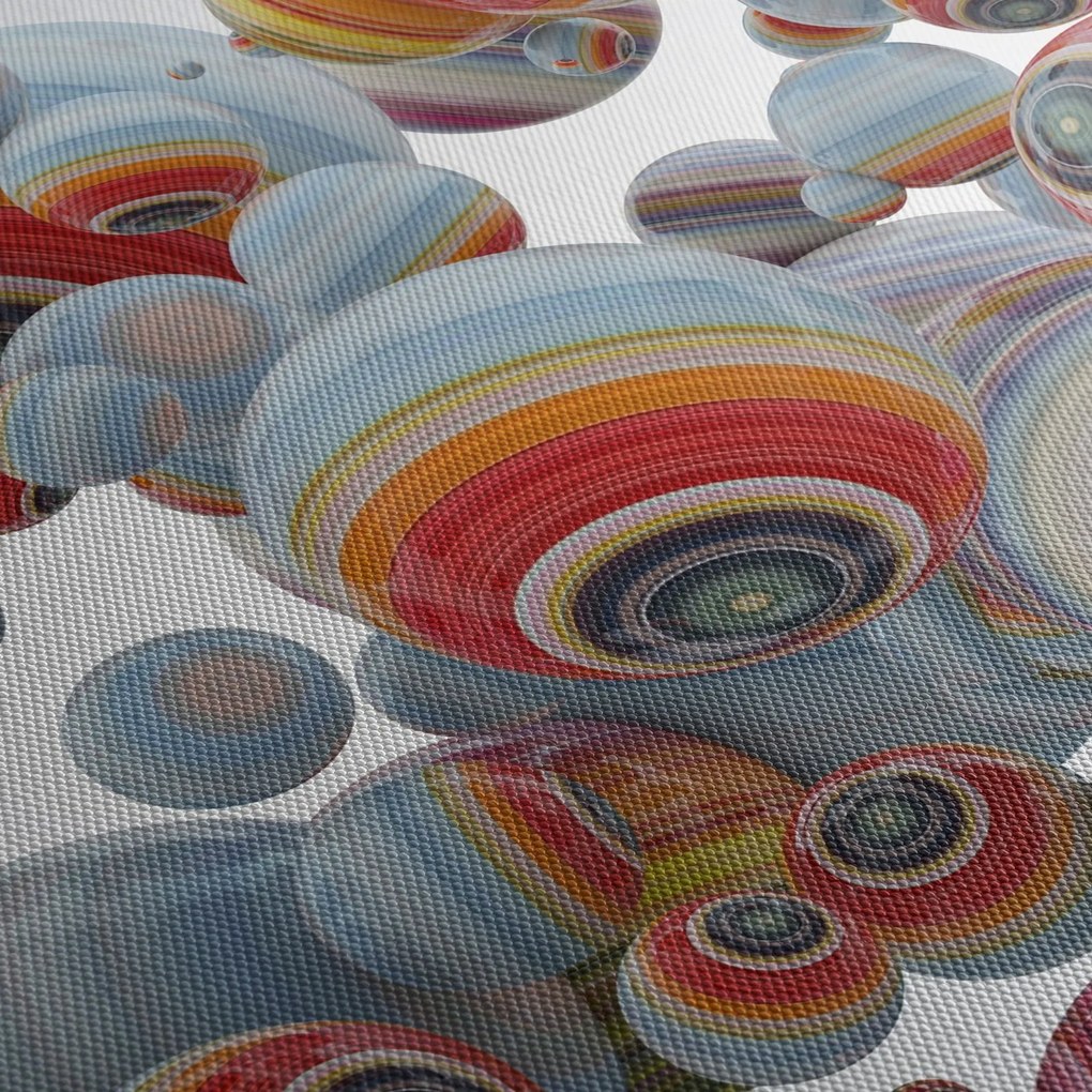 Tablou cu bile pictate (120x50 cm)