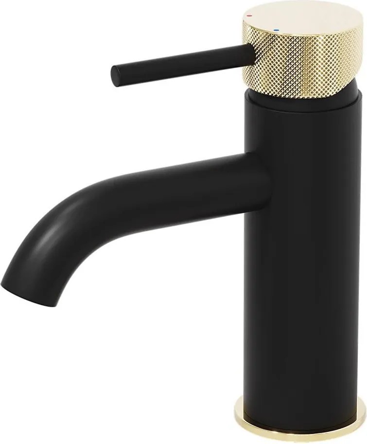 Baterie lavoar ANHOLT, 15,6 cm, negru/alamă