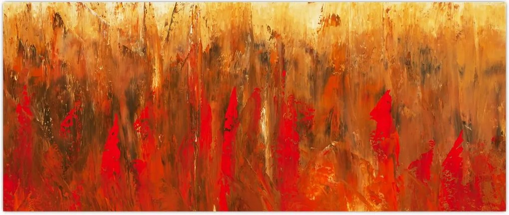 Tablou cu abstracție pictată (120x50 cm)
