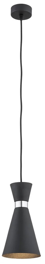 Pendul modern metalic stil industrial LUKKA negru