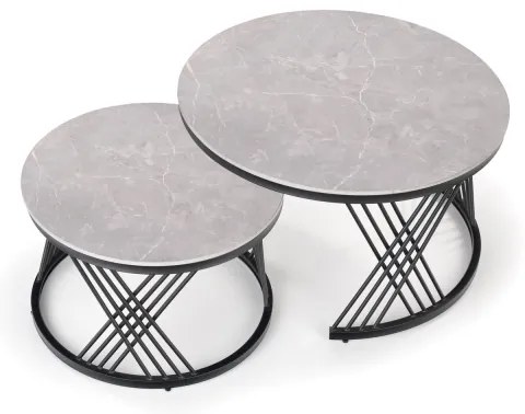 Set de 2 mese de cafea ELEGRA, gri