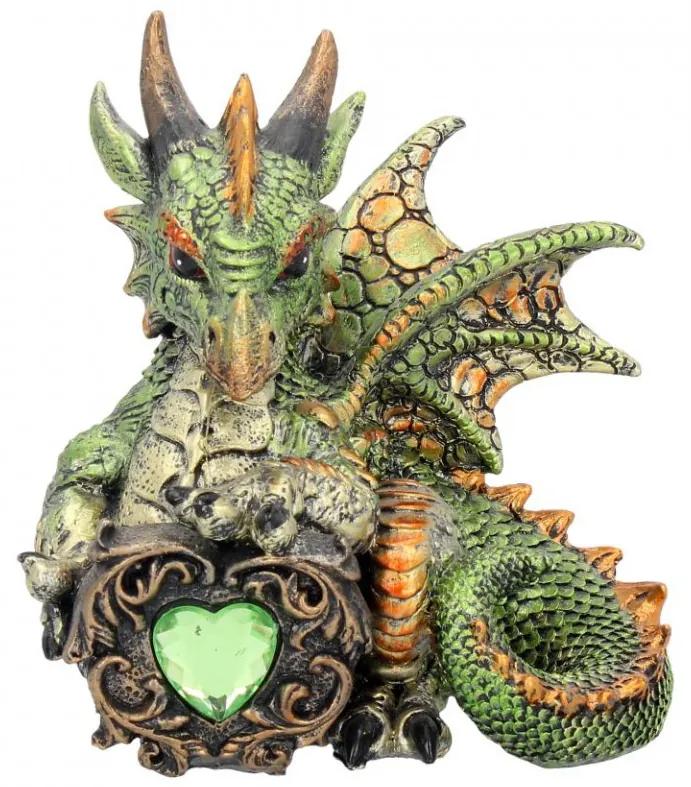 Statueta dragon Malachite 13 cm