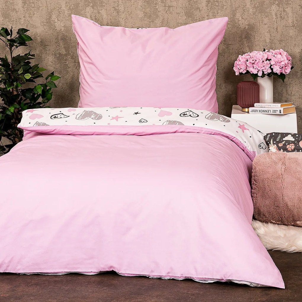 Lenjerie de pat din bumbac 4Home Little heart, 140x 200 cm, 70 x 90 cm, 140 x 200 cm, 70 x 90 cm