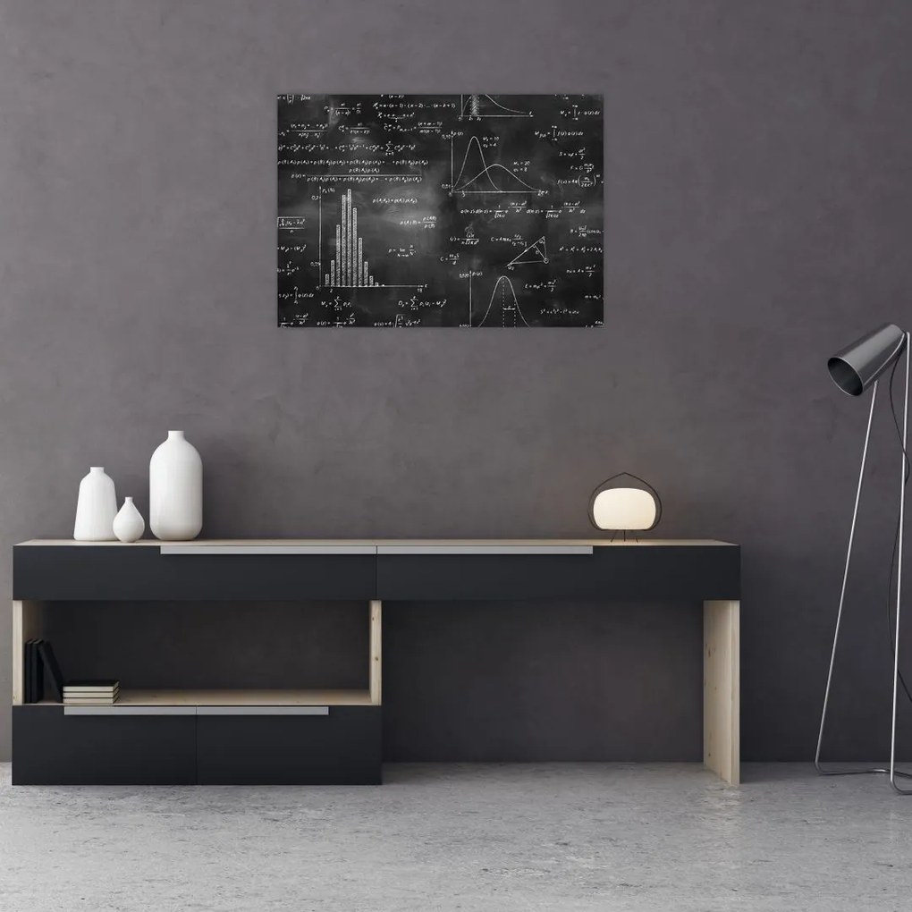 Tablou pe sticlă - Dragoste de numere (70x50 cm)