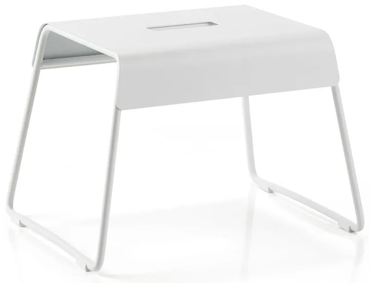Scăunel din inox Zone A-Stool, gri deschis