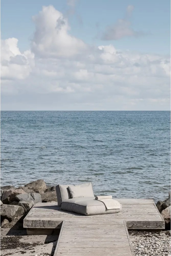 Șezlong de grădină Blomus Stone, 120 x 190 cm, gri