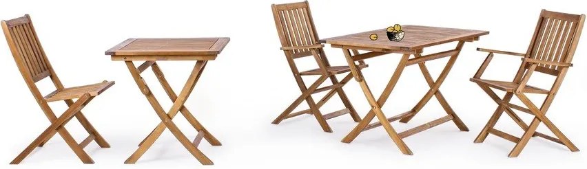 Măsuță de grădină din lemn de acacia 70x70 cm Noemi – Bizzotto