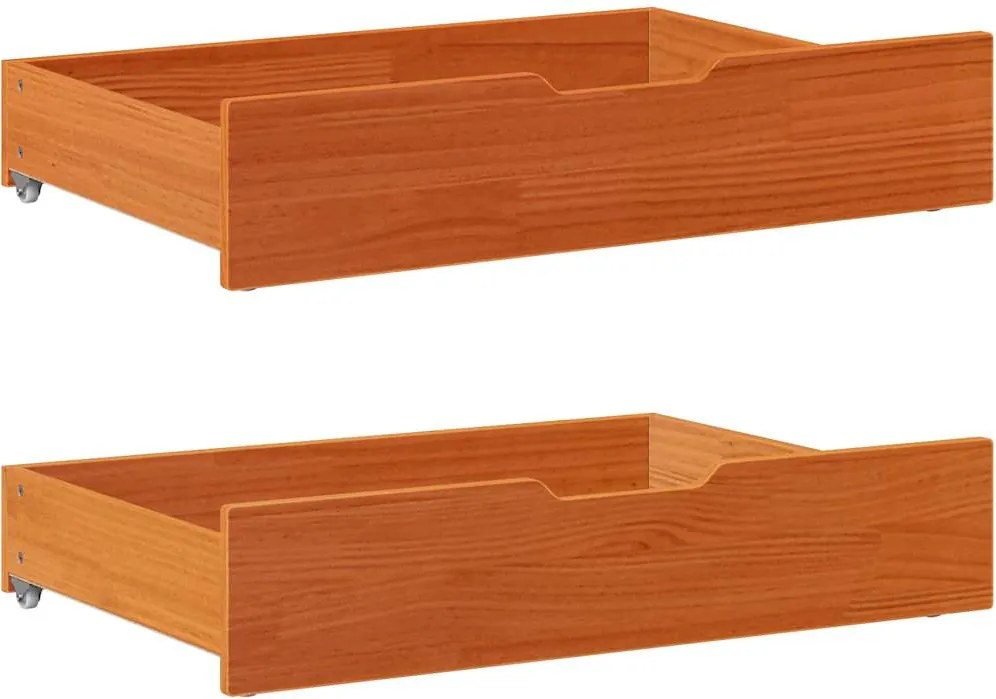 vidaXL Sertare de pat 2 buc. 85x55x17 cm maro ceruit lemn masiv de pin