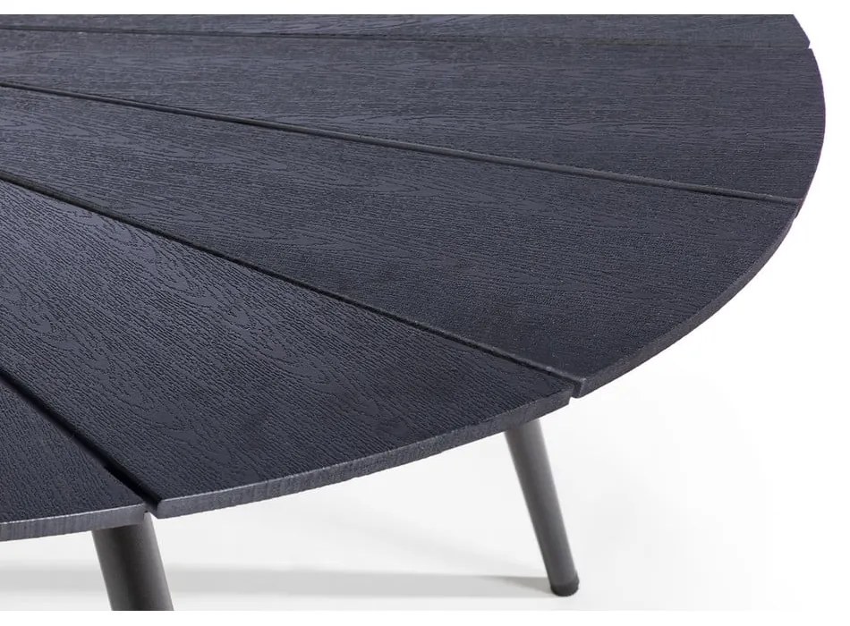 Masă de grădină cu blat din artwood și gresie Bonami Selection Marienlist, 115 x 190 cm, negru