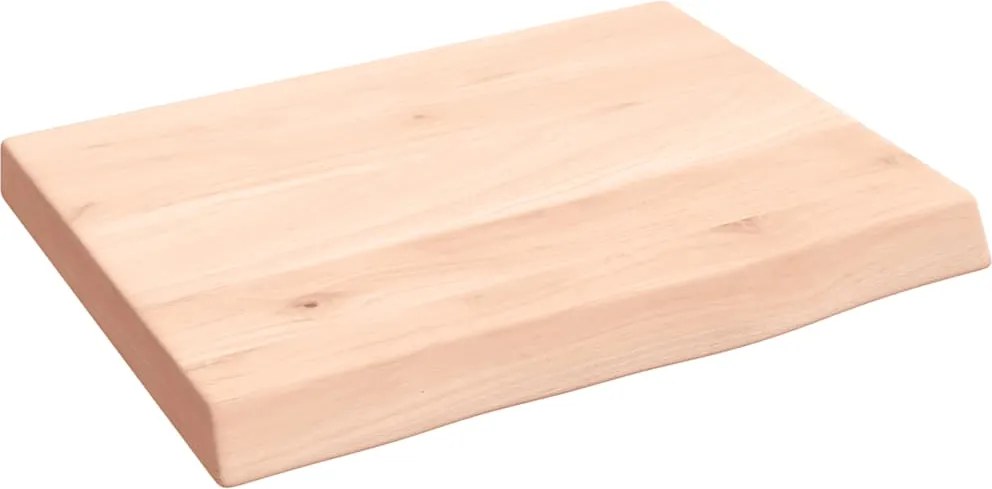 vidaXL Poliță de perete, 40x30x(2-4) cm, lemn masiv de stejar netratat