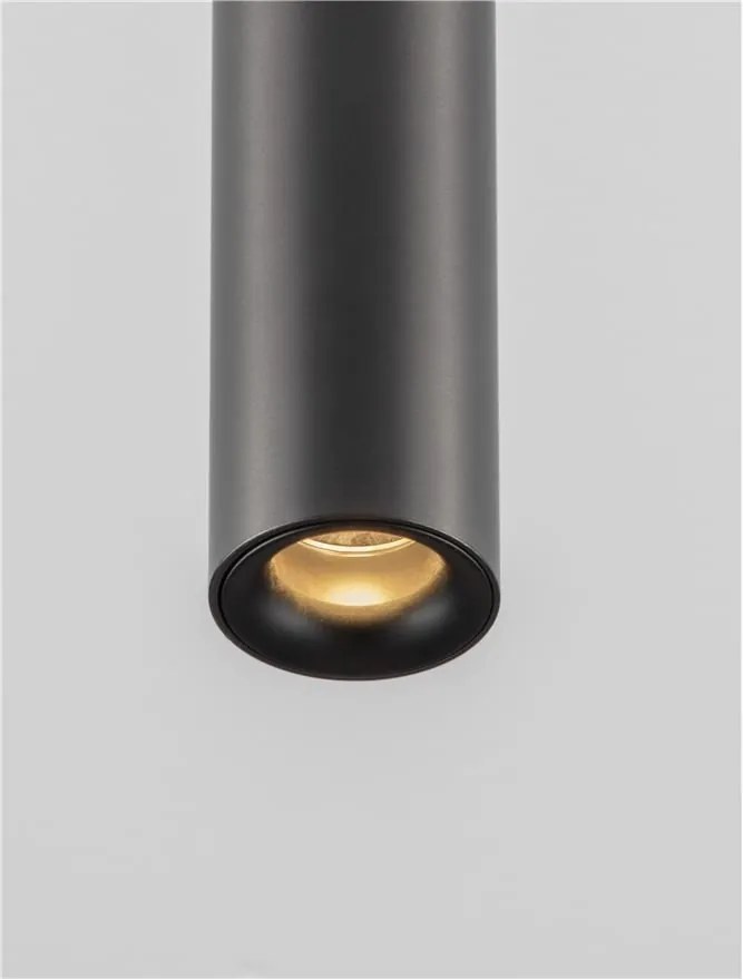 Spot aplicat LED design tehnic LUISA nickel negru, H-20cm