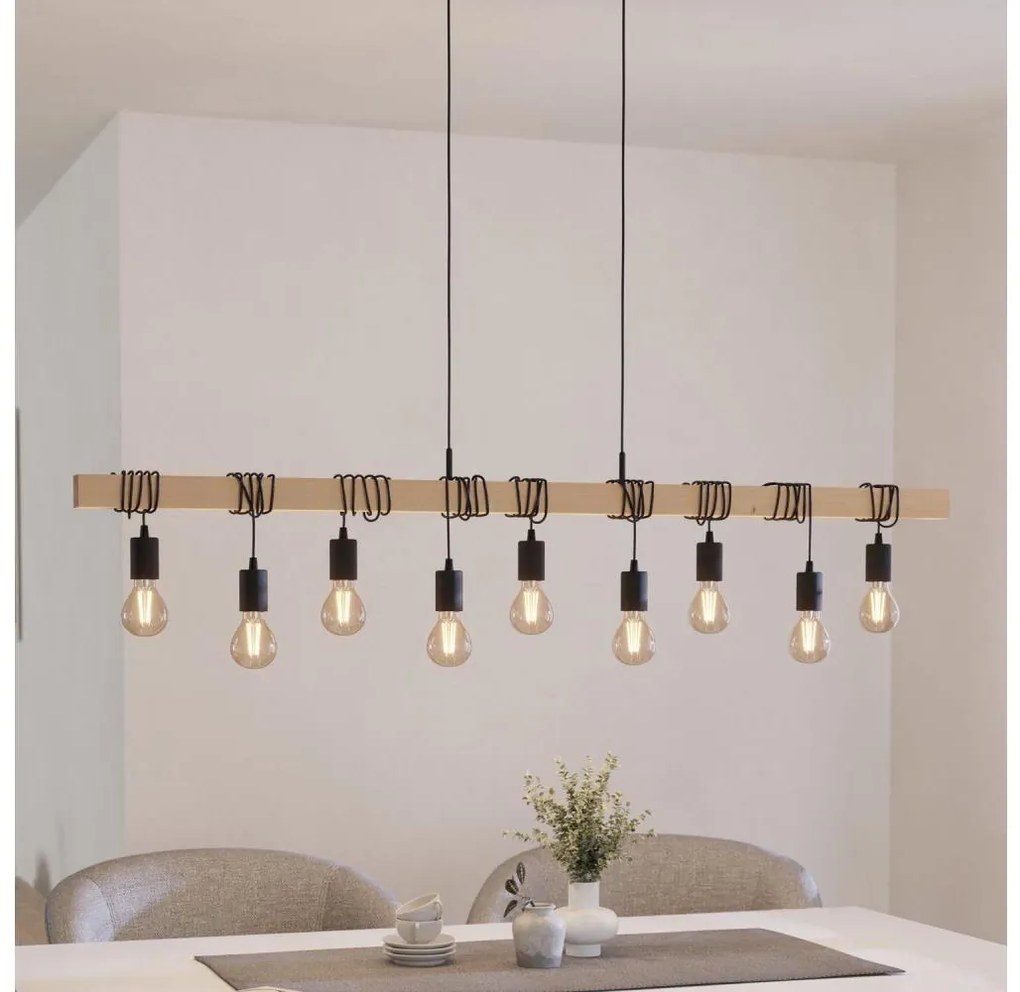 Eglo 44099 - Lustră suspendată pe cablu TOWNSHEND 9xE27/60W/230V