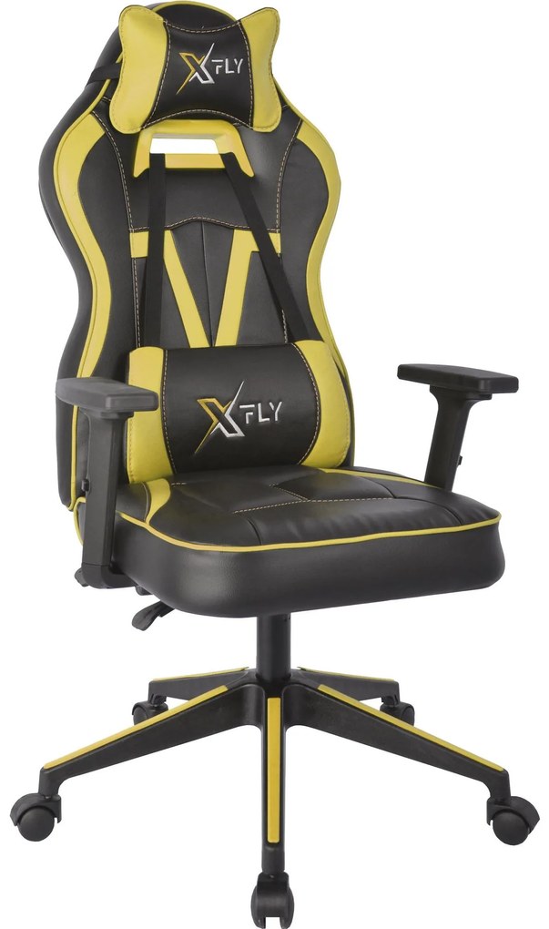Fotoliu de birou gaming Vamivo 4 (galben + negru) . 1093827
