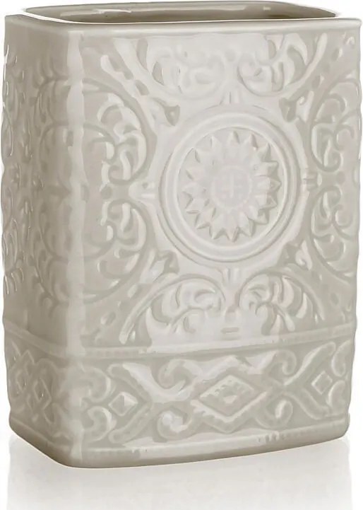 BRILANZ Pahar pentru periuţe de dinţi din ceramică, gri-bej