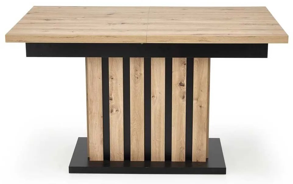 Masă de bucătărie Lamello 160 cm, stejar artisan / negru