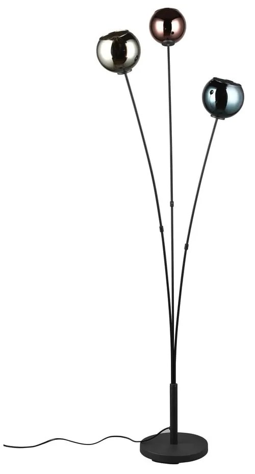 Lampadar negru lucios (înălțime 150 cm) Sheldon – Trio