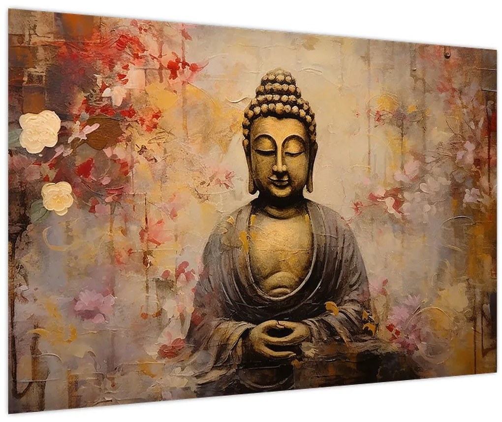 Tablou - Buddha, pictură (90x60 cm)