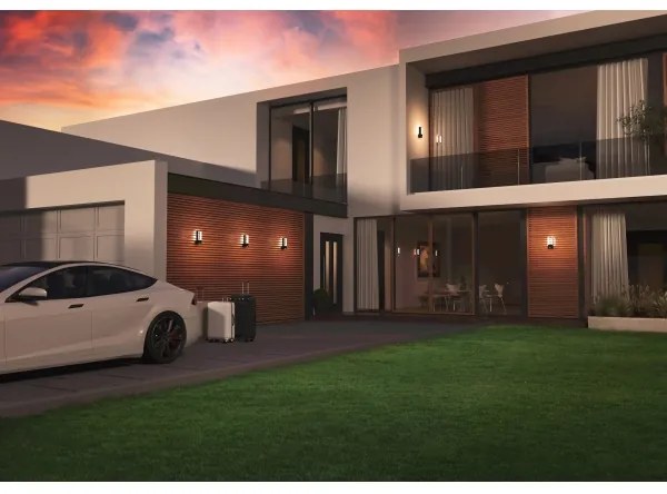 Aplică LED de exterior cu senzor RIFORANO 2xLED/5W/230V IP44 Eglo 98726