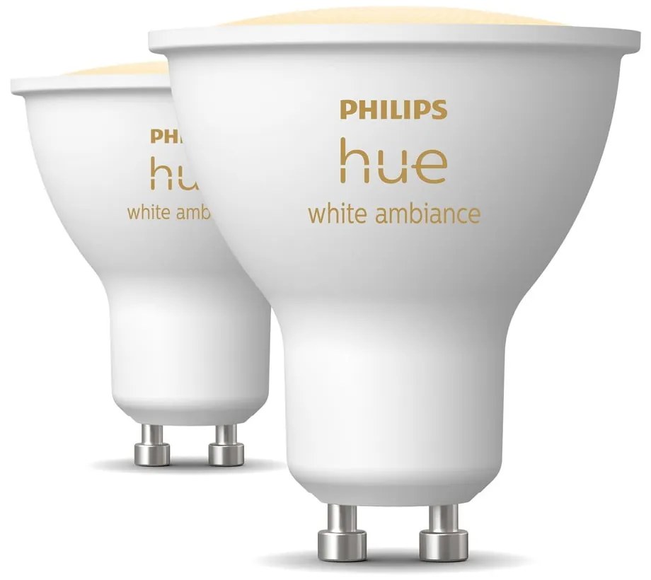 Becuri smart LED GU10, 2 buc. 4 W White ambiance – Philips Hue