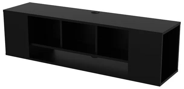 Comoda TV Nihat, negru, 35,2 x 135 x 39 cm