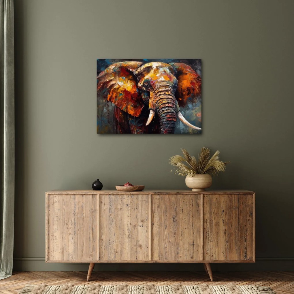 Tablou - Pictura unui elefant (70x50 cm)