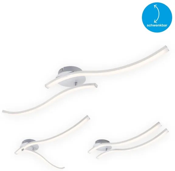 Lustră LED aplicată Briloner 3165-029 GO 2xLED/9W/230V