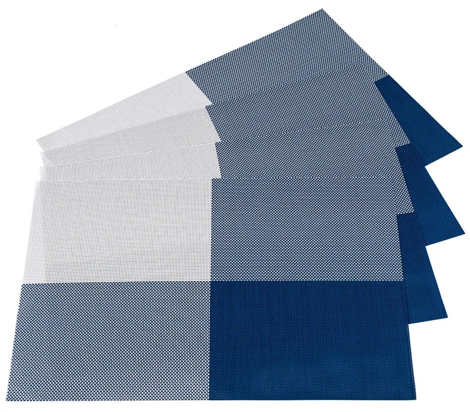 Suport farfurie DeLuxe, albastru, 30 x 45 cm, set 4 buc.