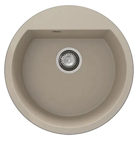 PACHET FAT CHIUVETA ROTUNDA 51 CM+BATERIE PIPA DREAPTA, CAPPUCCINO/BEJ, MARMURA COMPOZITA