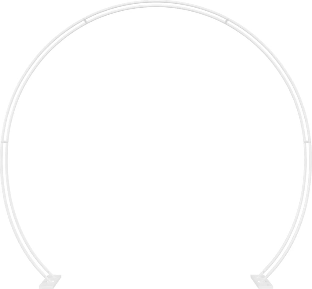 vidaXL Arc de nuntă Alb 223 x 45 x 201 cm Oțel