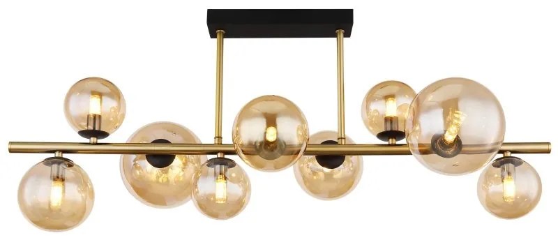 Plafoniera LED design modern Riha negru, alama