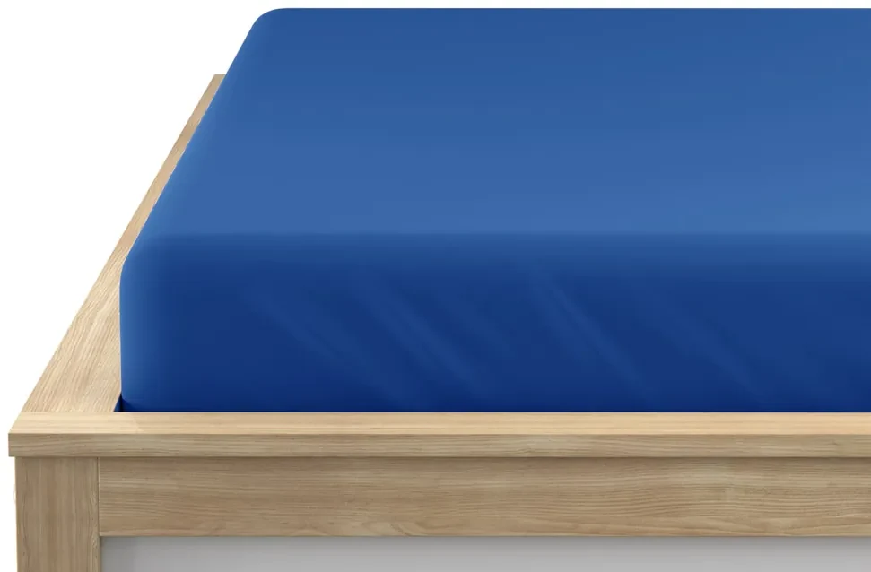 Cearsaf Jersey EXCLUSIVE cu elastic 180 x 200 cm albastru inchis