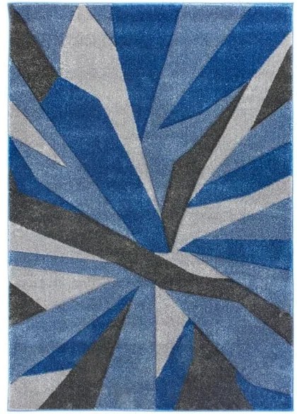 Covor Flair Rugs Shatter Blue Grey, 80 x 150 cm, albastru - gri